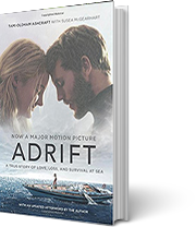 A book cover for Adrift: A True Story of Love, Loss, and Survival at Sea