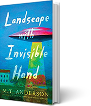 A book cover for Landscape with Invisible Hand