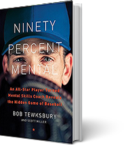 A book cover for Ninety Percent Mental: An All-Star Player Turned Mental Skills Coach Reveals the Hidden Game of Baseball
