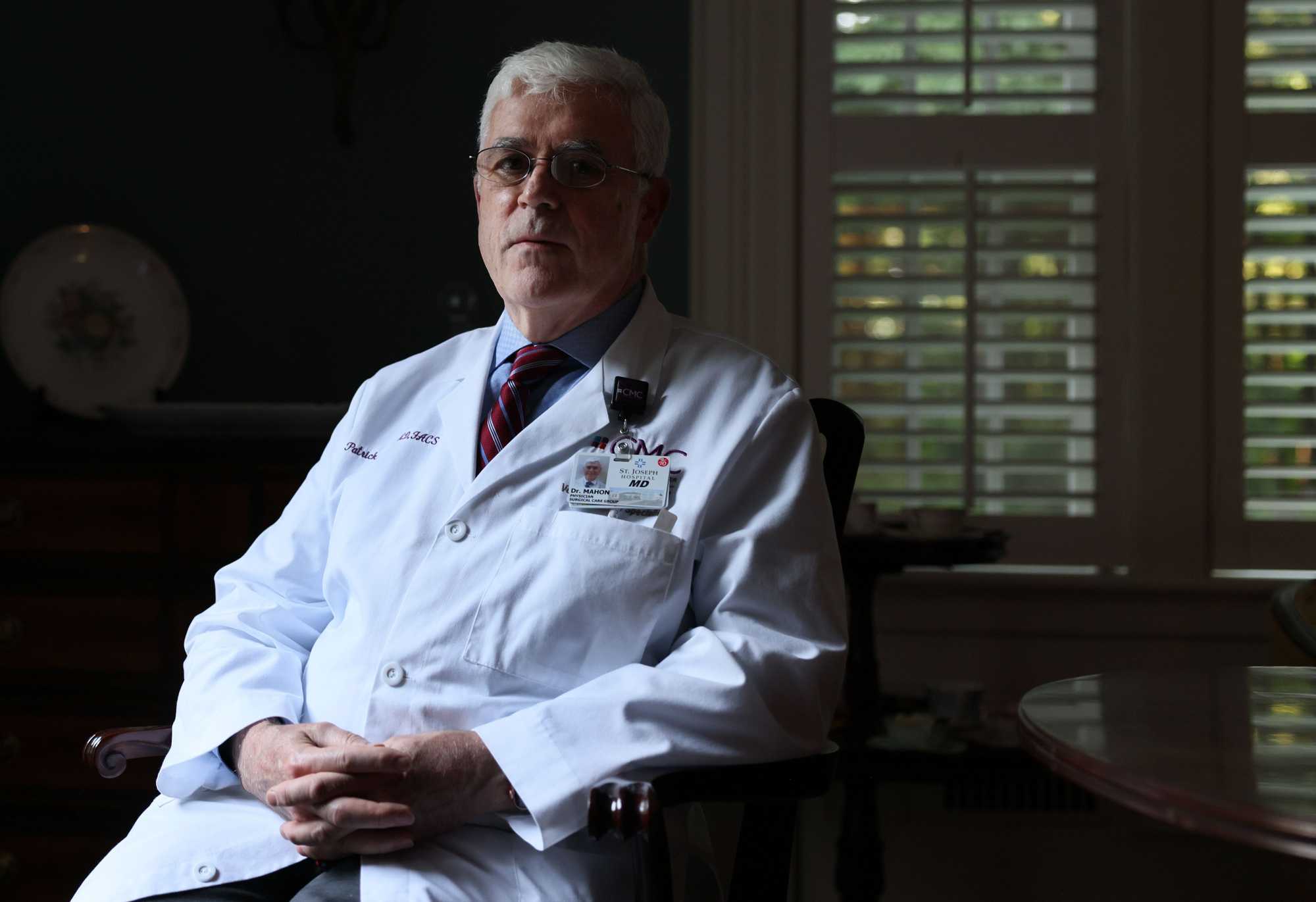 Dr. Patrick Mahon, a longtime vascular surgeon at Catholic Medical Center, said he faced retaliation from administration officials after he had looked into allegations involving Dr. Baribeau. 
