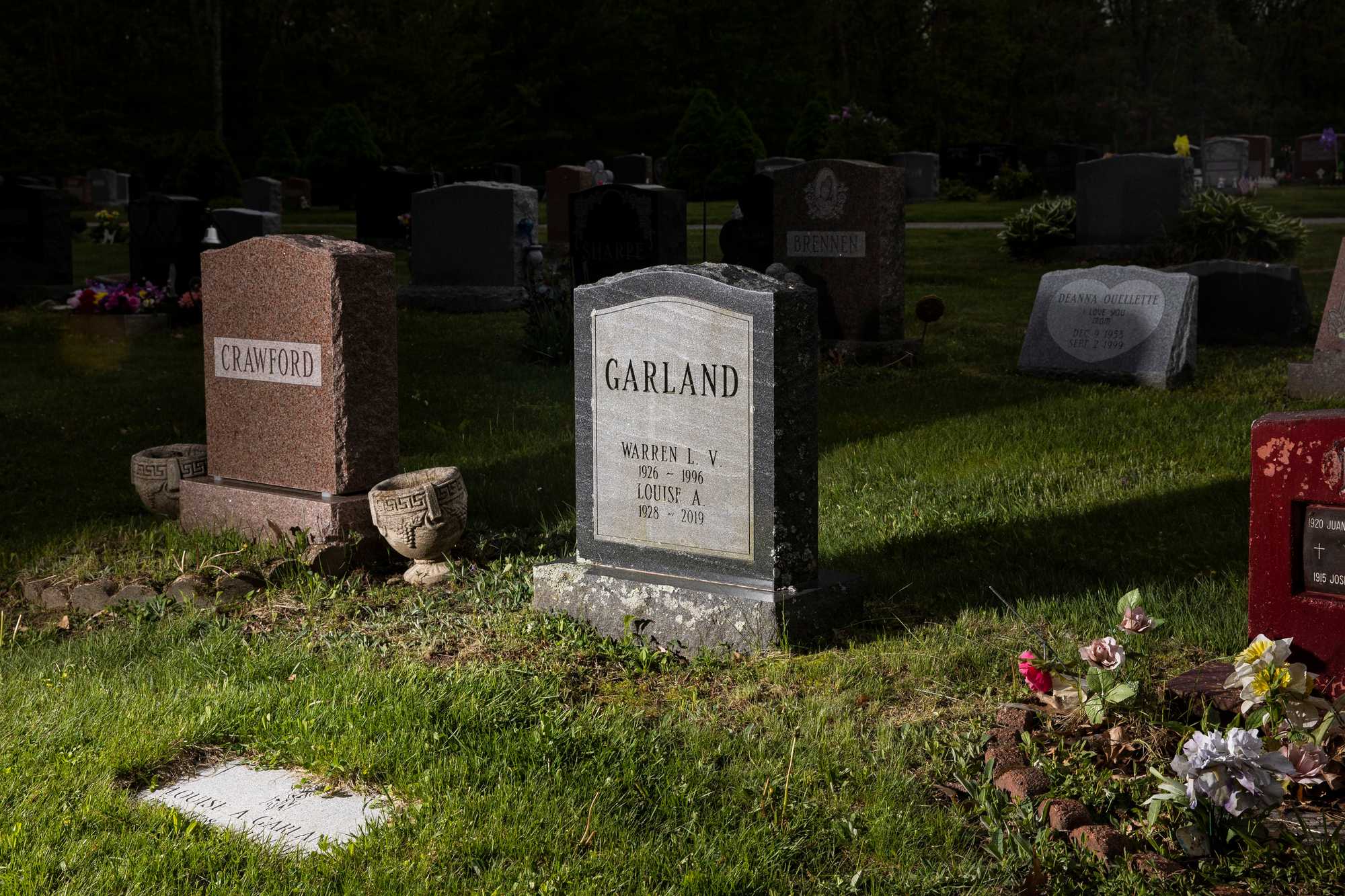 Warren Garland is buried at Forest Hill Cemetery in Derry, N.H. “I just never understood why he was able to continue being a surgeon,” said his daughter, speaking of Baribeau. 
