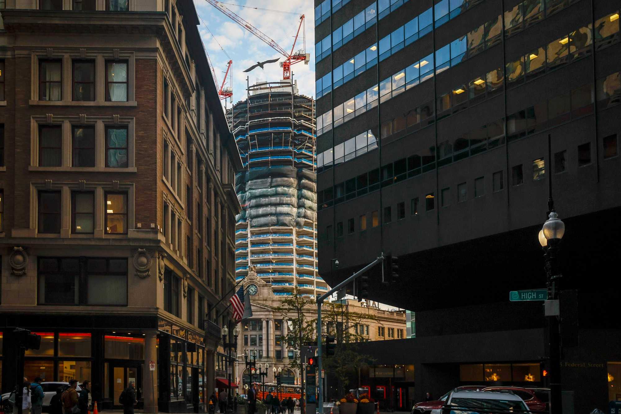 BOSTON, MA - 10/24/2023  South Station Tower, a 51-story tower under construction now above South Station. Erin Clark/Globe Staff xxOneDalton