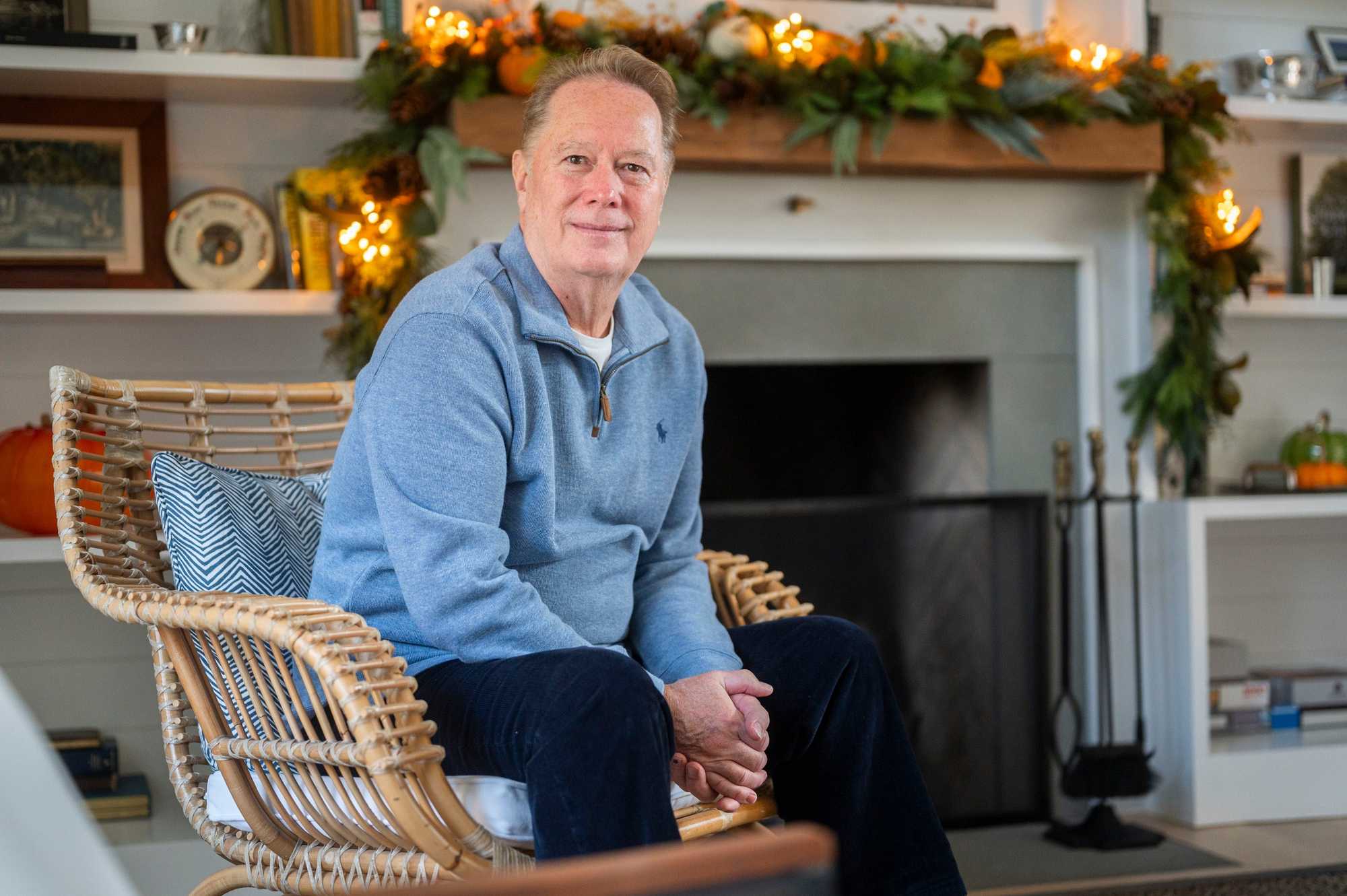 William Fritzer, a former resident of the Hotel Hemenway, at the home of his current job as a house manager in East Hampton, Nov. 17, 2023. - (Gordon M. Grant for The Boston Globe)