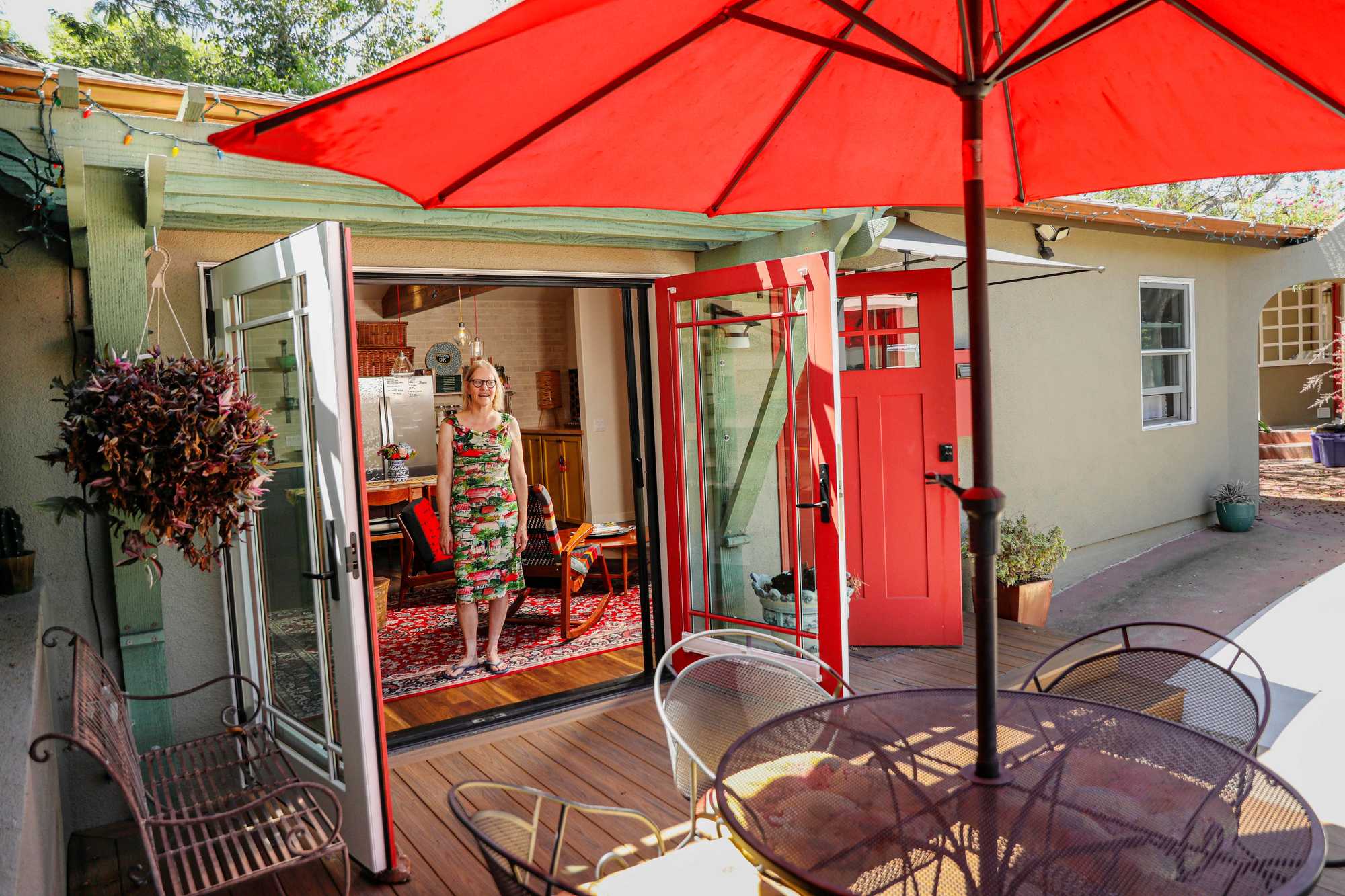 Homeowner Lynn O'Shaughnessy converted her garage in La Mesa into an accessory dwelling unit she can rent out monthly or as an Airbnb. 