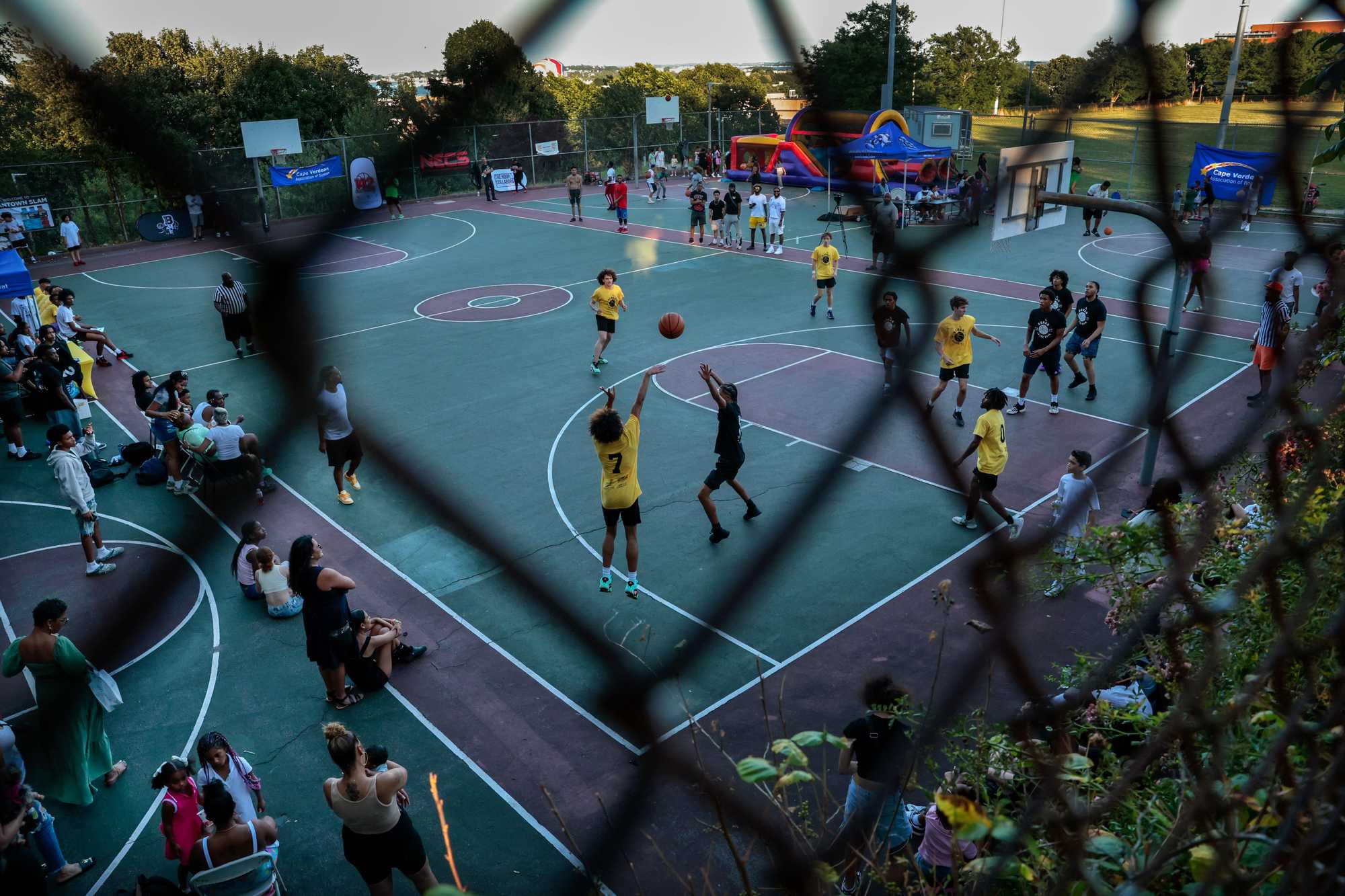 Steve "Nugget" DoSouto's nonprofit Beantown SLAM runs programs throughout the summer at Ronan Park in Dorchester for youths at risk of violence. 