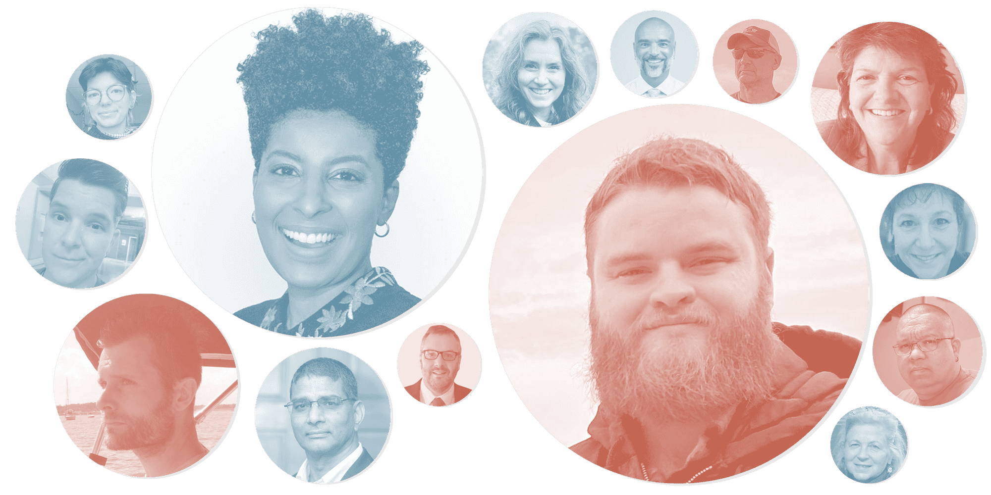 The 14 member panel of the Voter Vibes Dashboard is a mix of Trump and Harris voters from across New England.