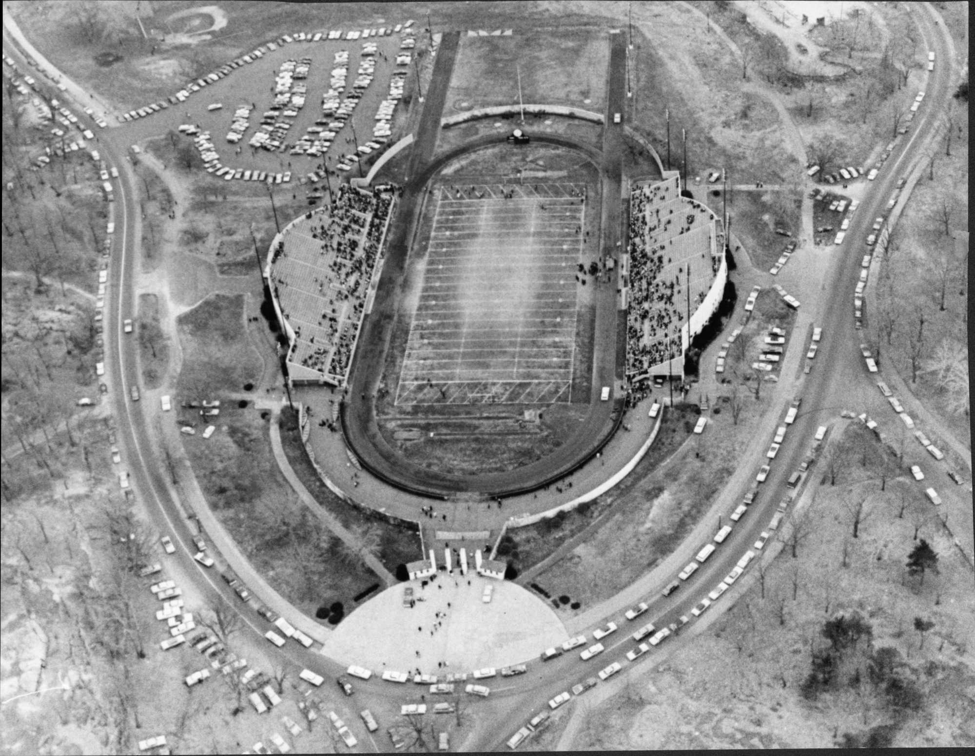 Four days after Martin Luther King, Jr. was assassinated in Tennessee, White Stadium hosted a memorial.