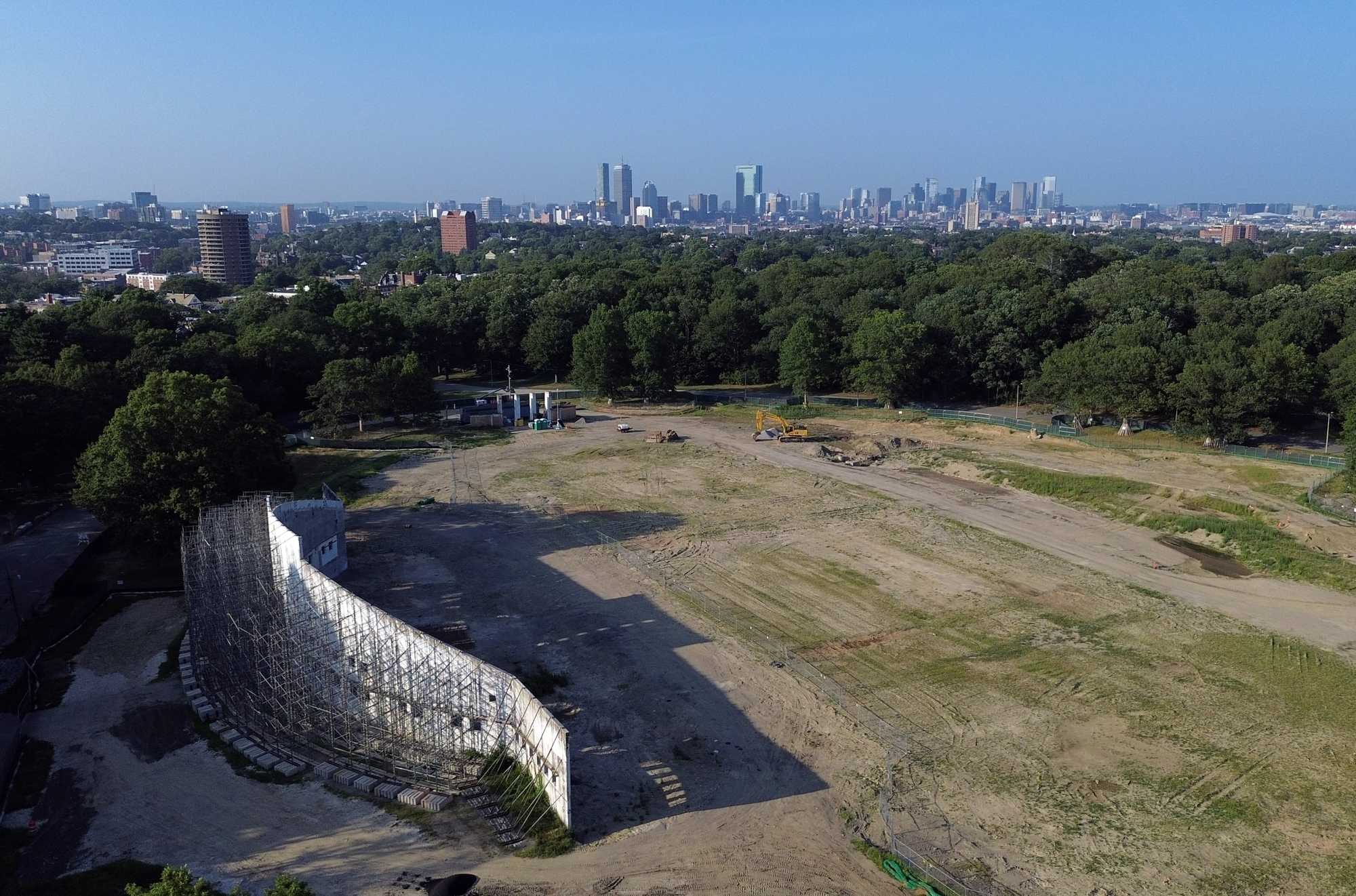 Demolition was underway at the White Stadium site in August.
