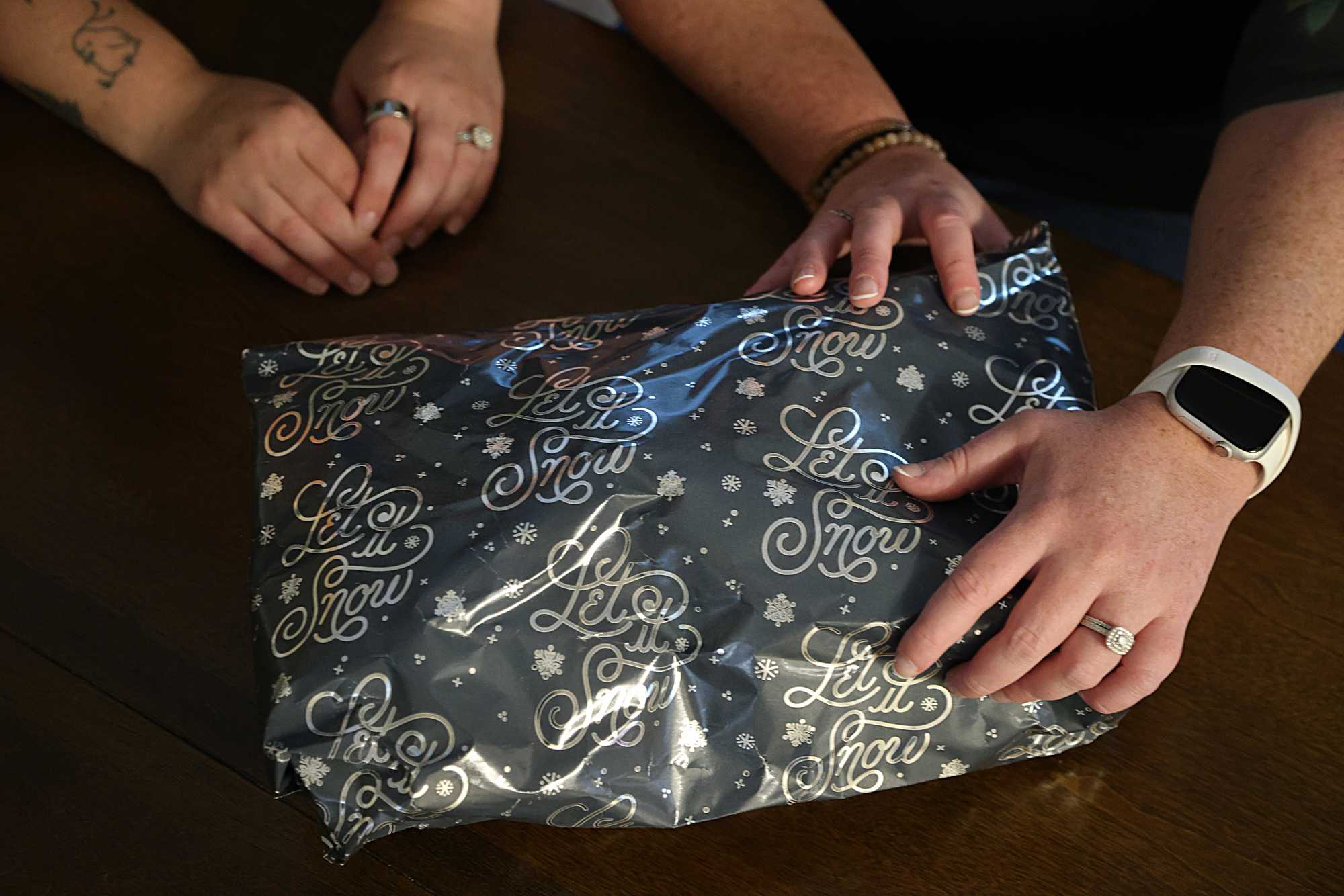 Kara and Hannah Connor still have a wrapped baby blanket they had placed under their Christmas tree three years ago.