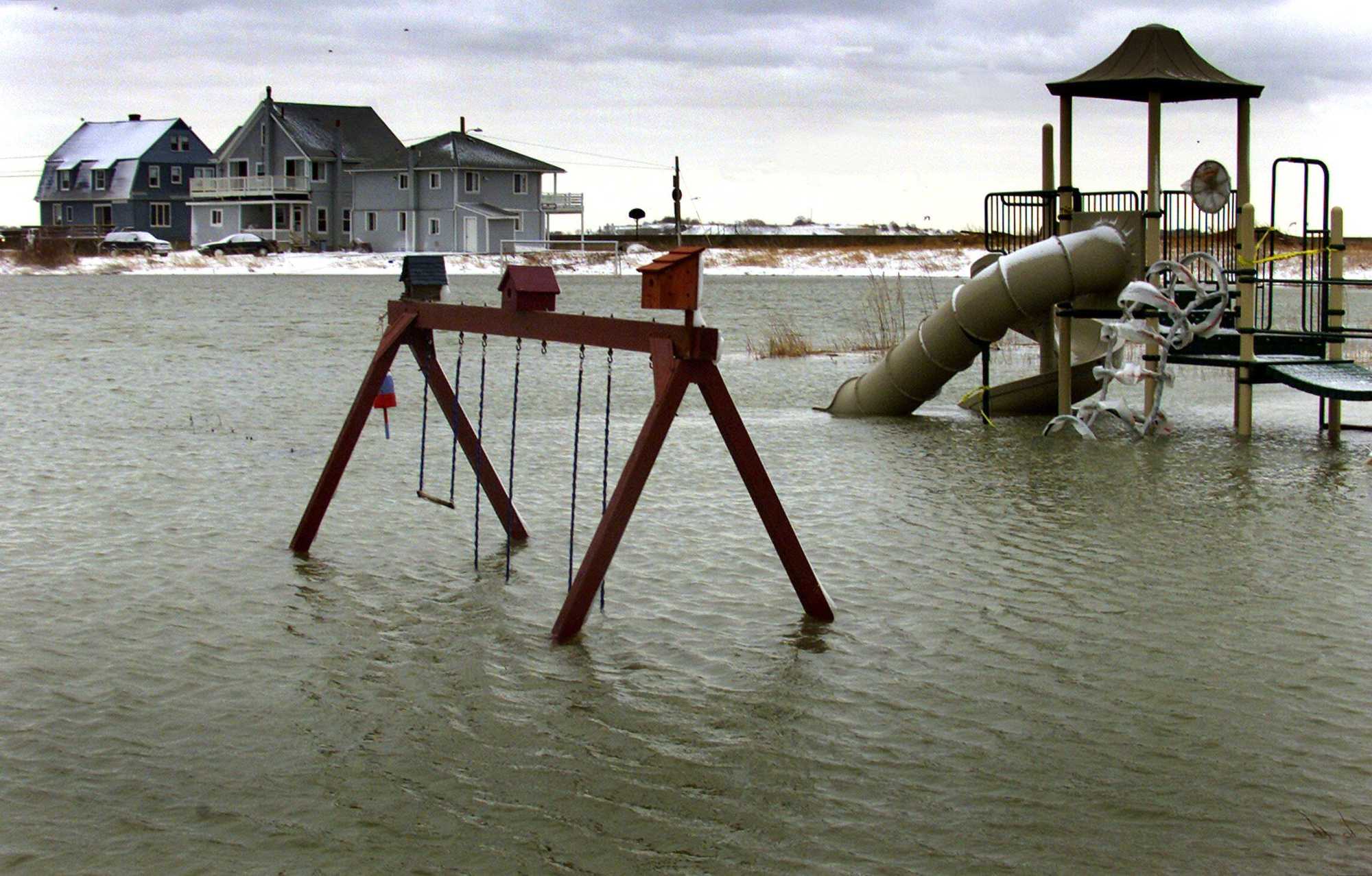 A playground in Hull was flooded in 2001.