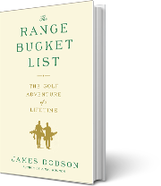 A book cover for The Range Bucket List: The Golf Adventure of a Lifetime