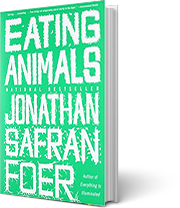 A book cover for Eating Animals