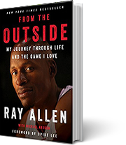A book cover for From the Outside: My Journey Through Life and the Game I Love