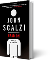A book cover for Head On