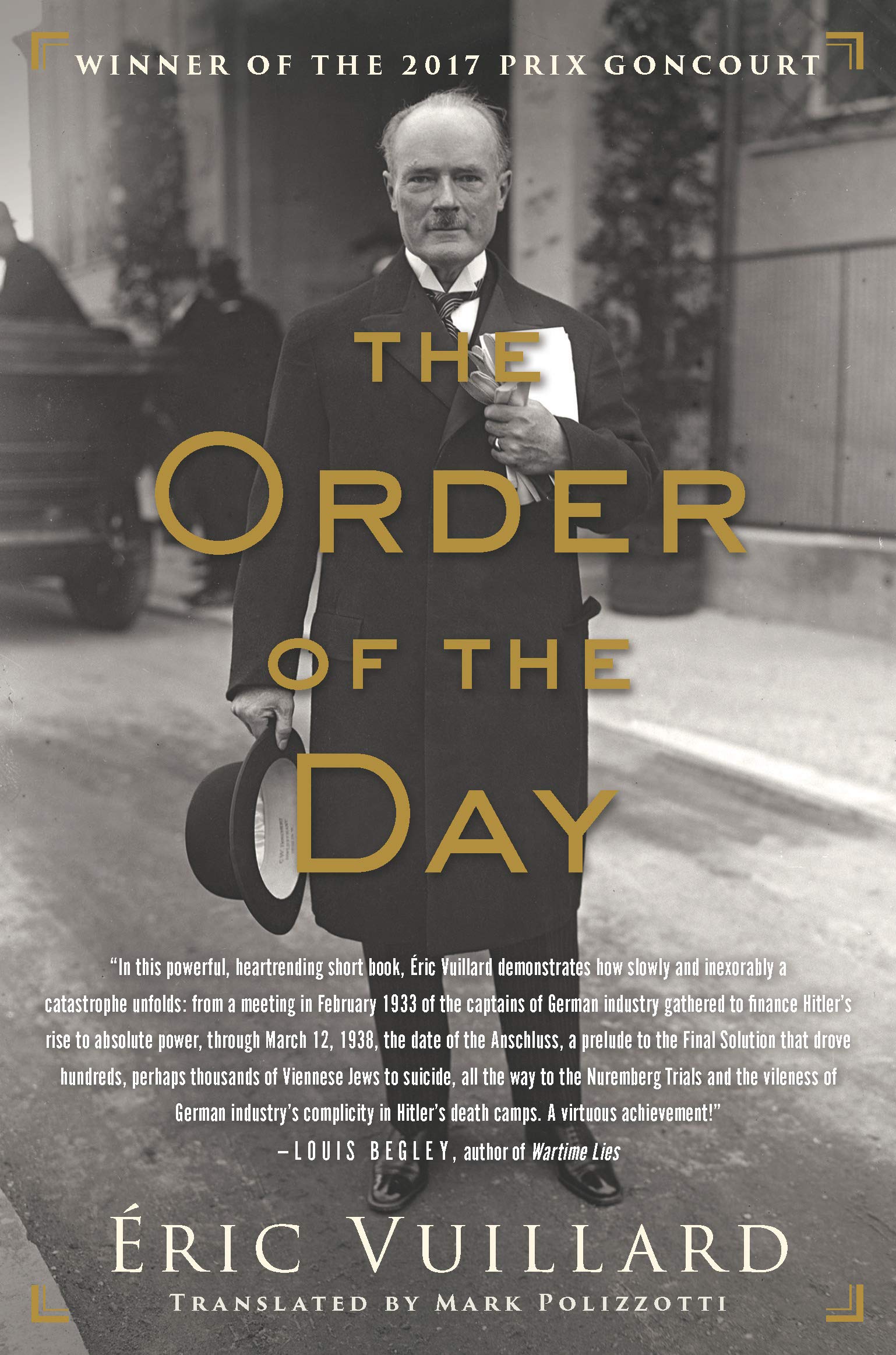A book cover for The Order of the Day