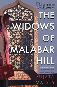 A book cover for The Widows of Malabar Hill