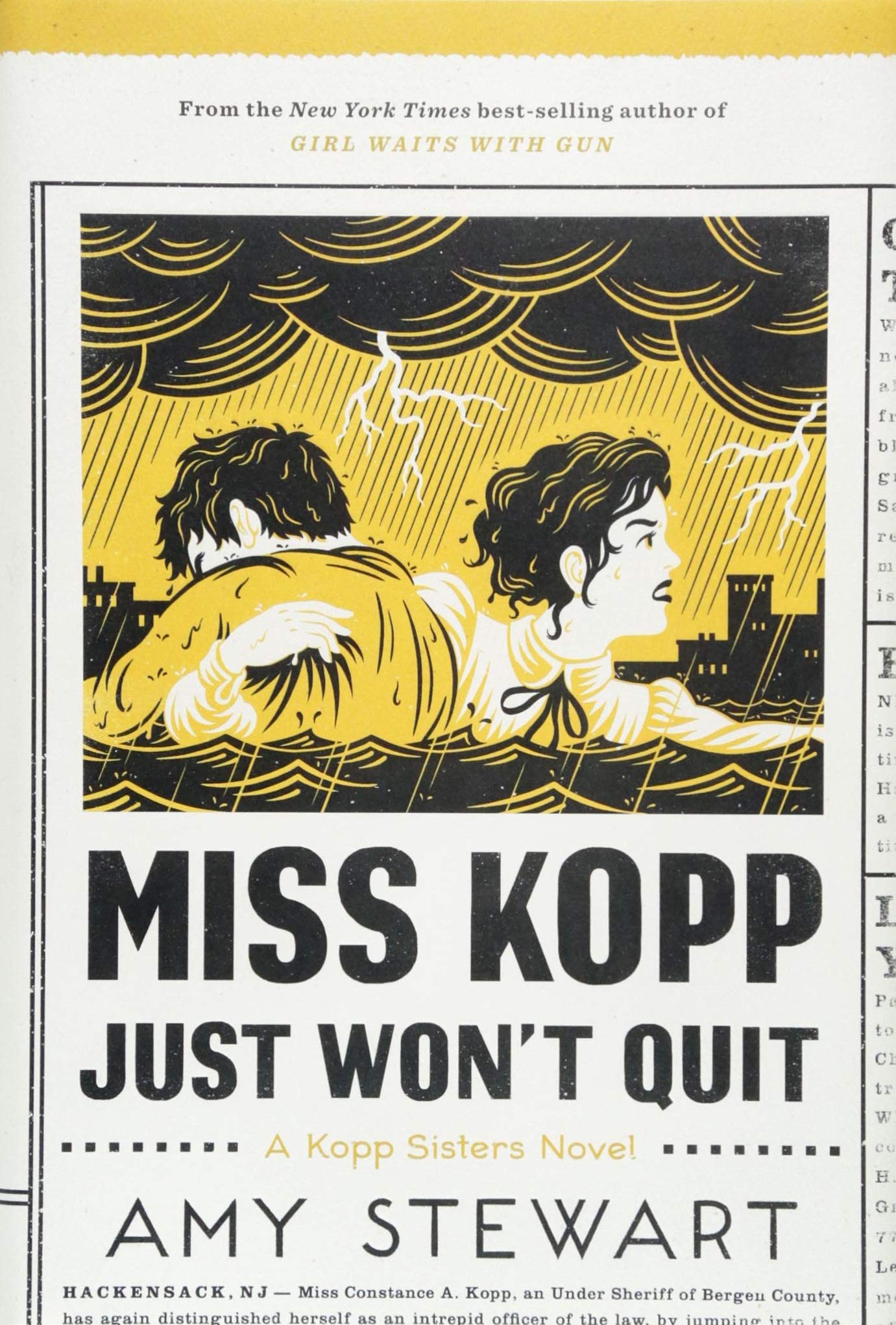 A book cover for Miss Kopp Just Won’t Quit