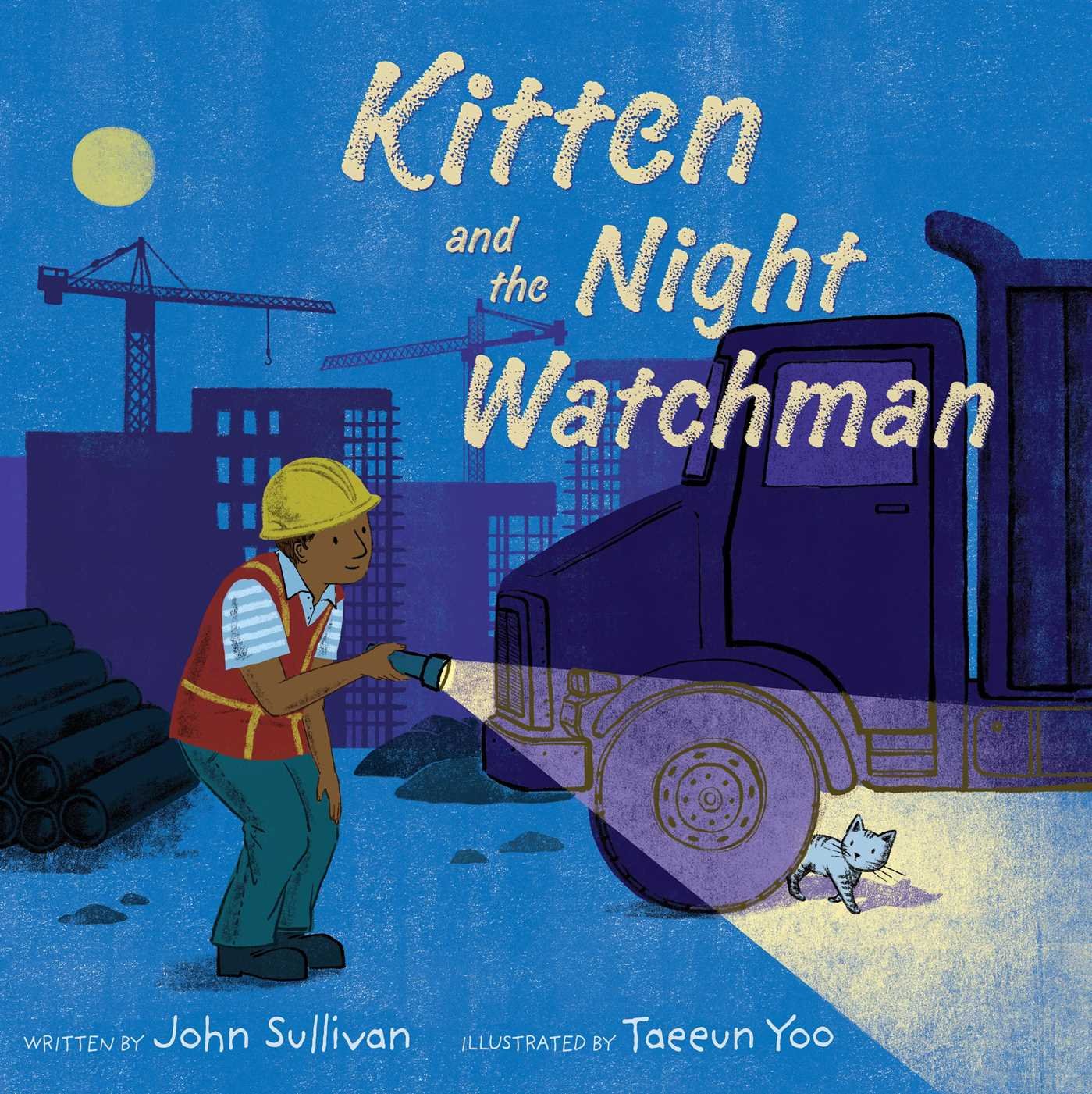 A book cover for Kitten and the Night Watchman