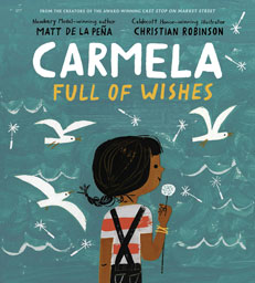 A book cover for Carmela Full of Wishes