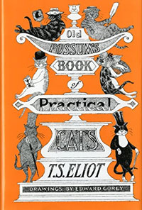 A book cover for Old Possum’s Book of Practical Cats
