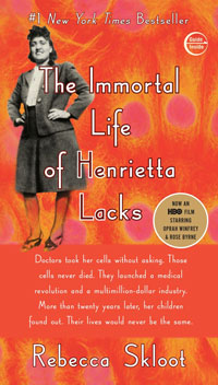 A book cover for The Immortal Life of Henrietta Lacks
