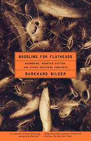 A book cover for Noodling for Flatheads: Moonshine, Monster Catfish, and other Southern Comforts