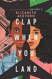 A book cover for Clap When You Land