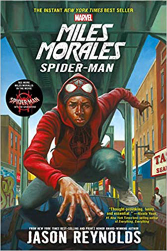 A book cover for Miles Morales: Spider-Man