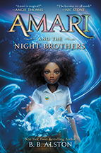 A book cover for Amari and the Night Brothers