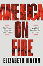 A book cover for America on Fire