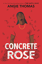 A book cover for Concrete Rose