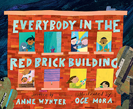 A book cover for Everybody in the Red Brick Building