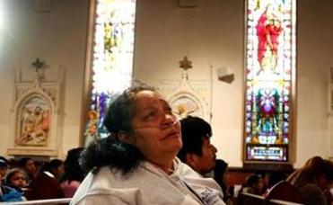At the end of Mass, the children’s choir started to sing and Raquel broke down, “I miss my babies,” she said quietly inside St. Rose of Lima Church four months after her daughters were taken away.