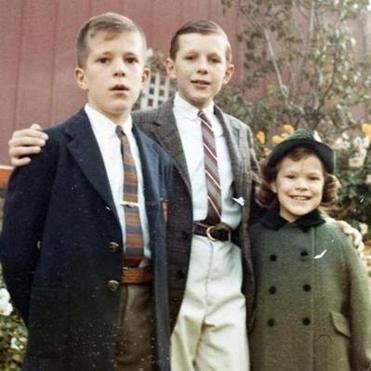 June always dressed her children well for church. Kim Grubb is on the right. Her mother, June, was active in the church, and Kim tried to follow her example, helping with church functions.