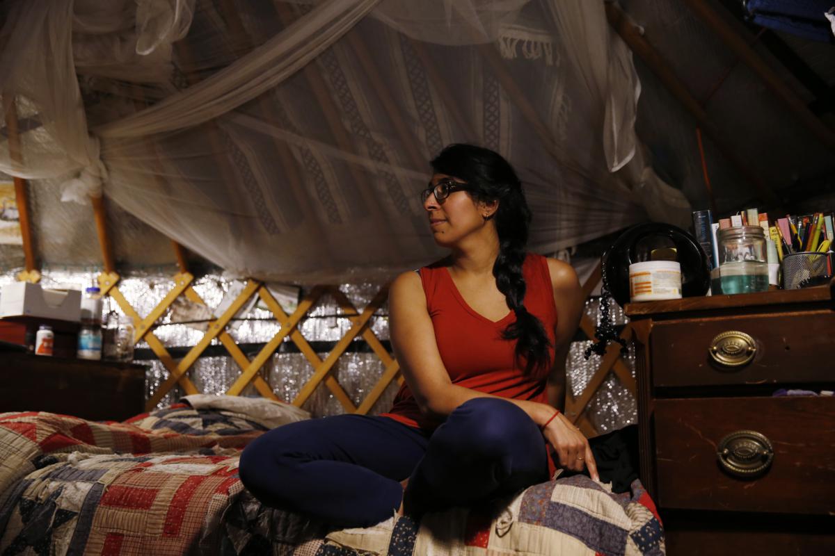 Rachel Singh, the 2006 valedictorian of Boston Latin Academy, now resides in Maine, where she lived in a yurt while building a home with her partner.