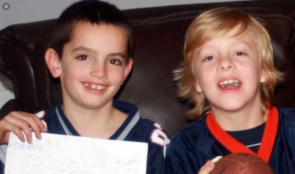 As neighbors in Dorchester, Martin Richard and Nolan Cleary, seen here at age 7 in 2012, were nearly inseparable. Today, Cleary is 18 years old and will be running the Boston Marathon on behalf of a foundation honoring his late childhood friend. 
