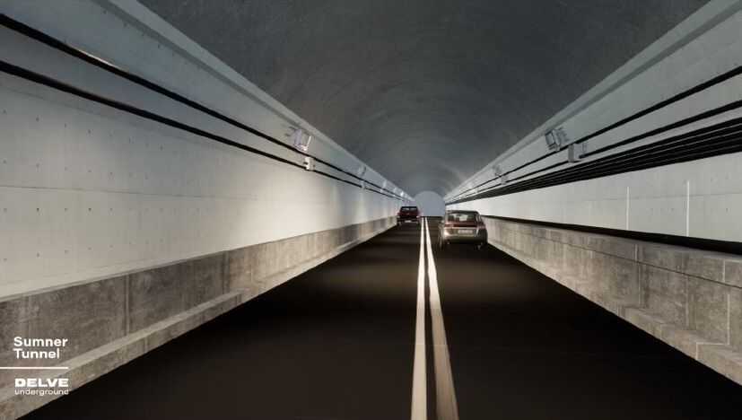 A rendering of what the Sumner Tunnel will look like when completed.