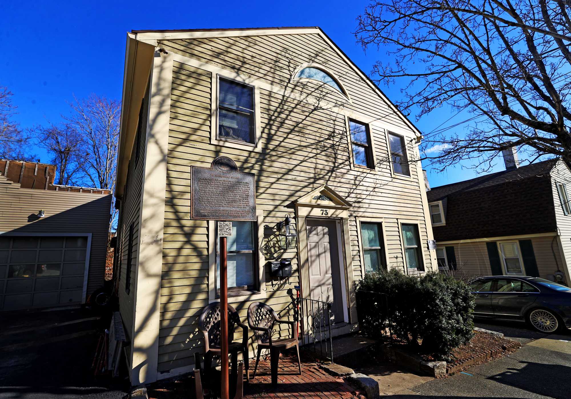 The exterior of 73 Hempstead St. in New London, the former home of Sadie Harrison. It is featured on New London's Black Heritage Trail. 