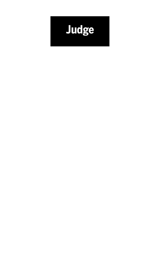 The judge’s position is shown
