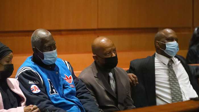 Earlier this month, Joseph Jabir Pope, 69, (second from the right) listened to his attorney argue before the state's highest court for a new trial. Pope said he was unfairly convicted under the state's felony-murder rules. 