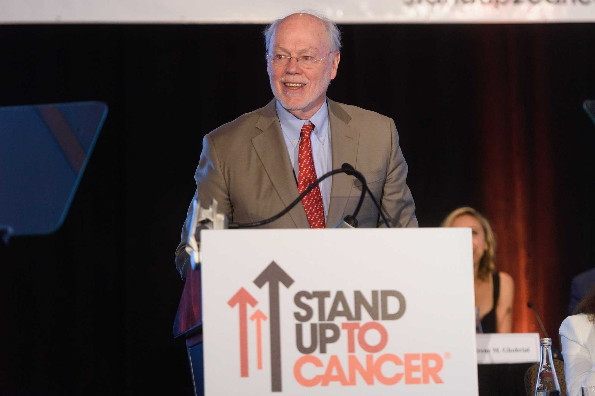 Phillip Sharp, an MIT biology professor and Nobel Prize winner, at a cancer research event in 2018. 

