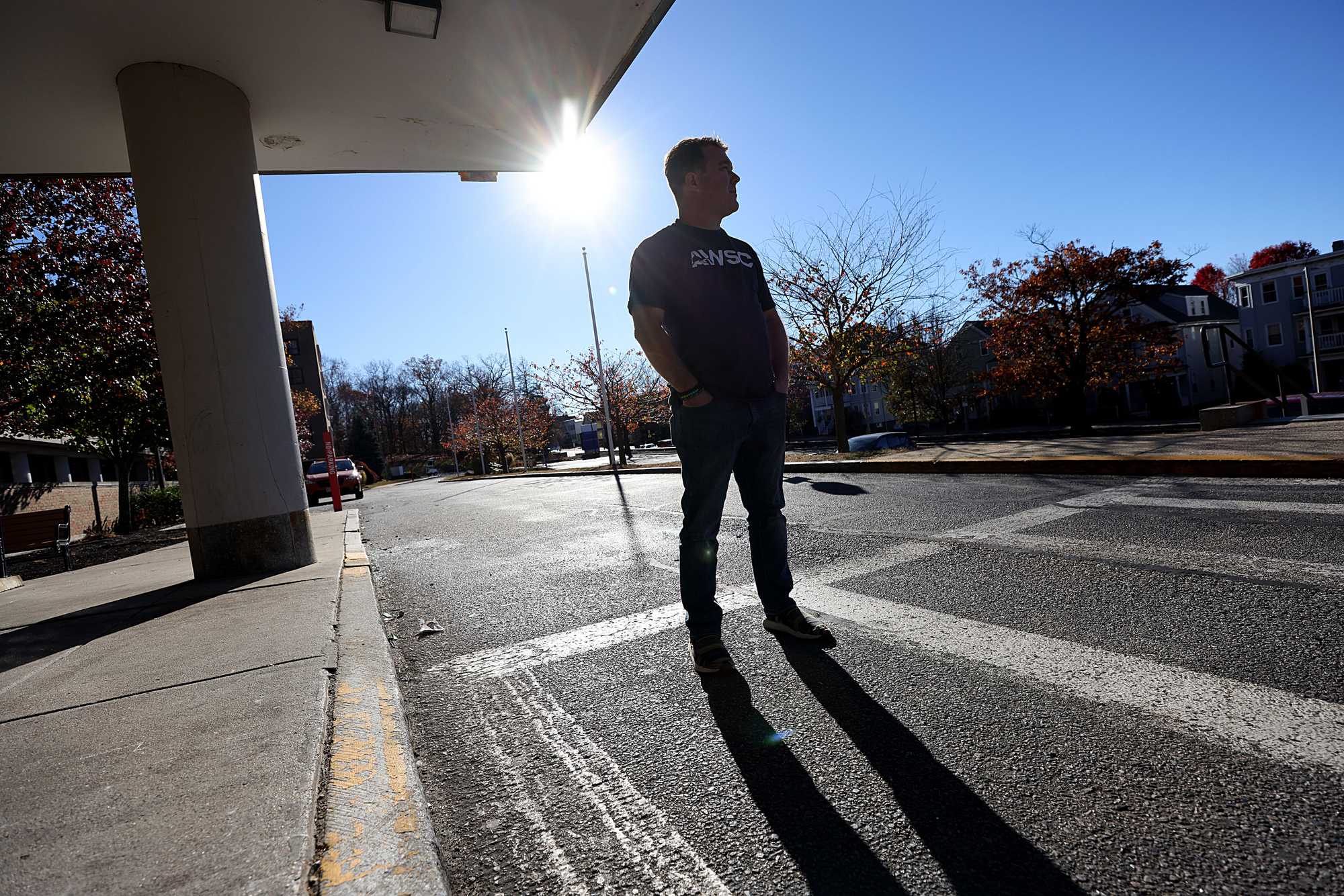 Stephen Wood stood outside of the closed Carney Hospital.