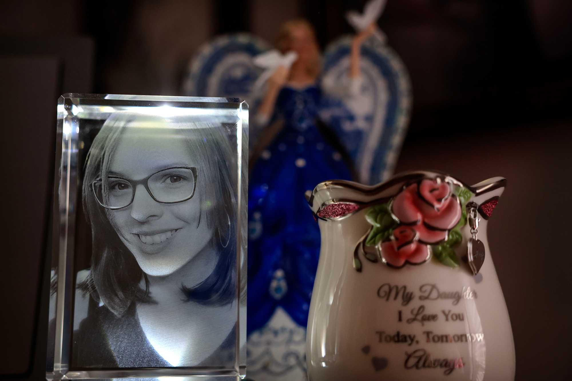 Donna and Joseph Knight displayed a photograph of their daughter, Jennifer Knight, on a dresser at their home in Middleborough.  