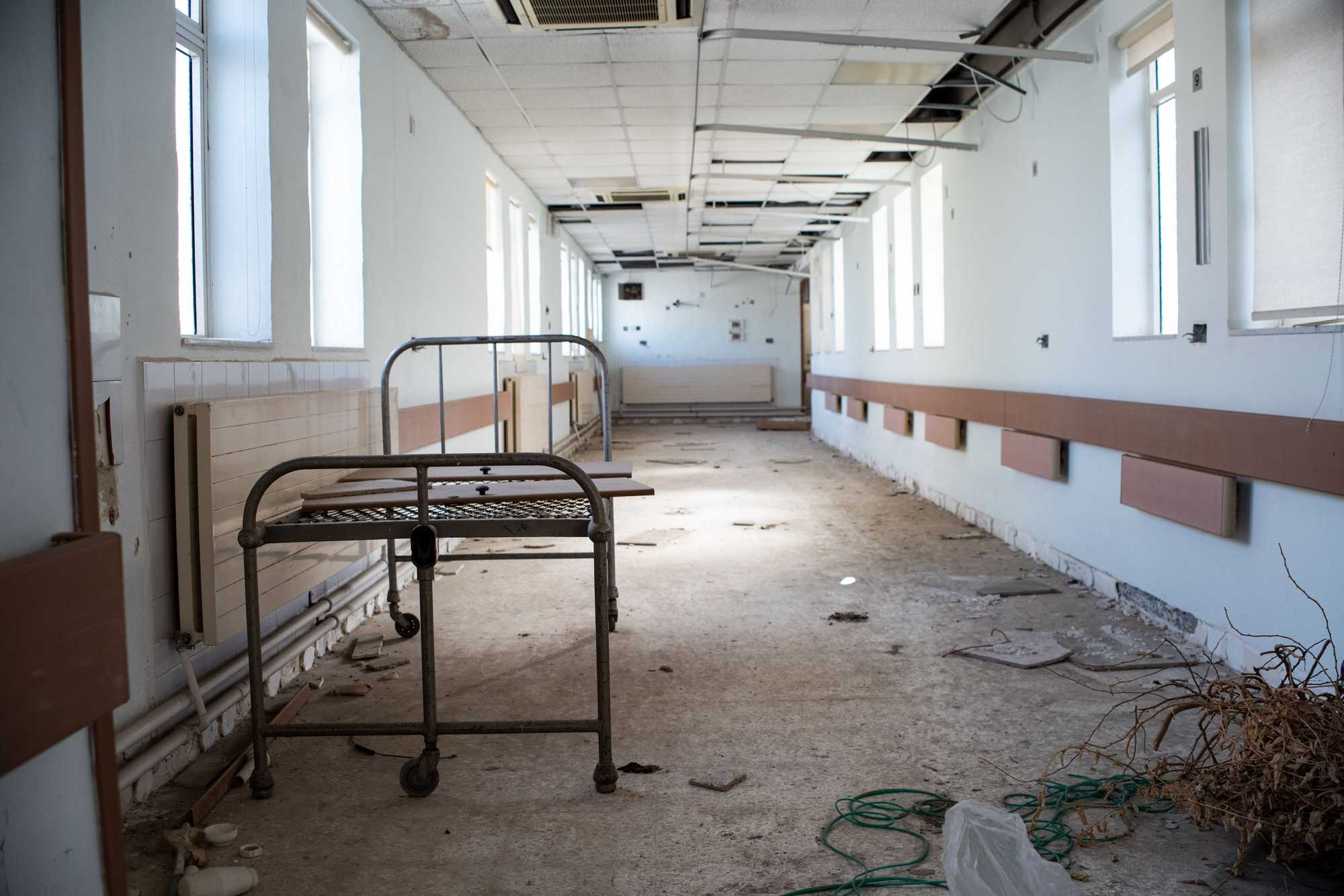 The former St Luke's Hospital, which was signed over to Vitals and later Steward on condition that it be redeveloped, was in a state of neglect and abandonment in Pieta, Malta.