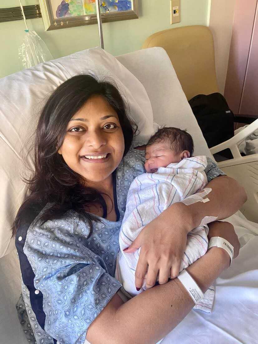 Sungida Rashid, 39, died after giving birth in October 2023 at Steward’s St. Elizabeth’s Medical Center in Brighton. Rashid bled to death when the hospital ran out of a common medical device to stem internal bleeding. The device was out of stock because Steward had not paid the vendor. Here, Rashid was holding her newborn daughter, Otindria, the morning of her birth.