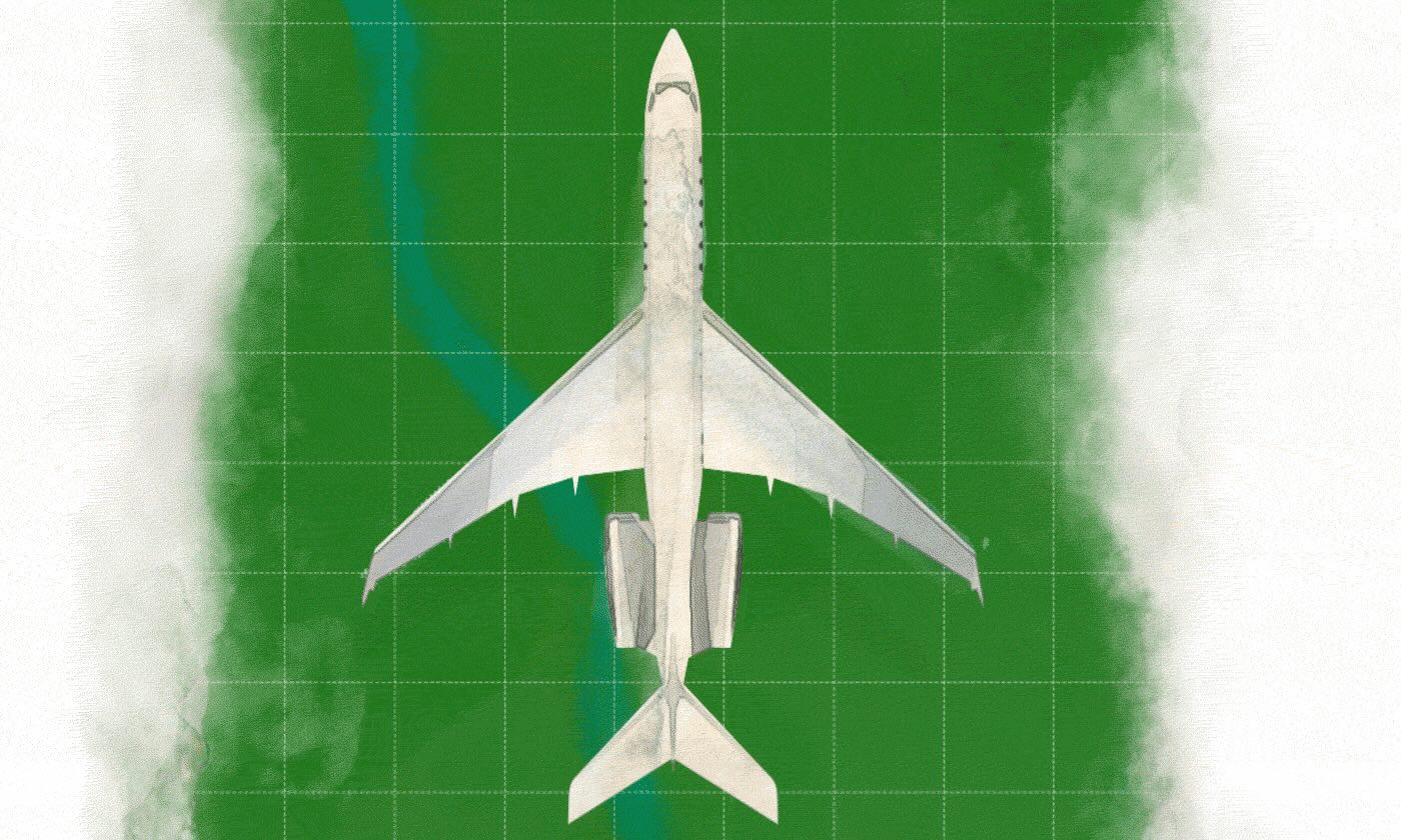 A still image of a flying jet