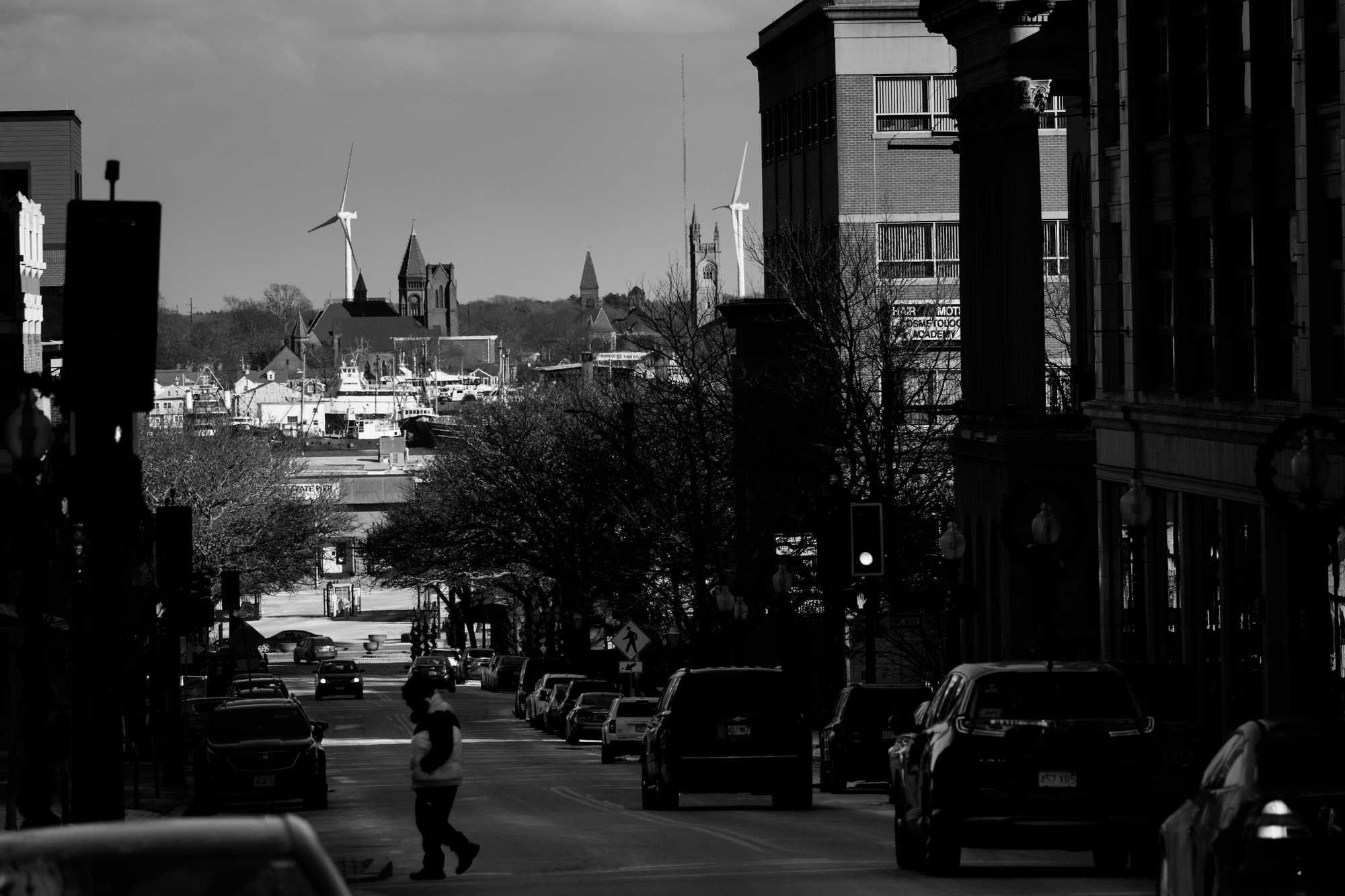 Union Street leads to the New Bedford waterfront. 