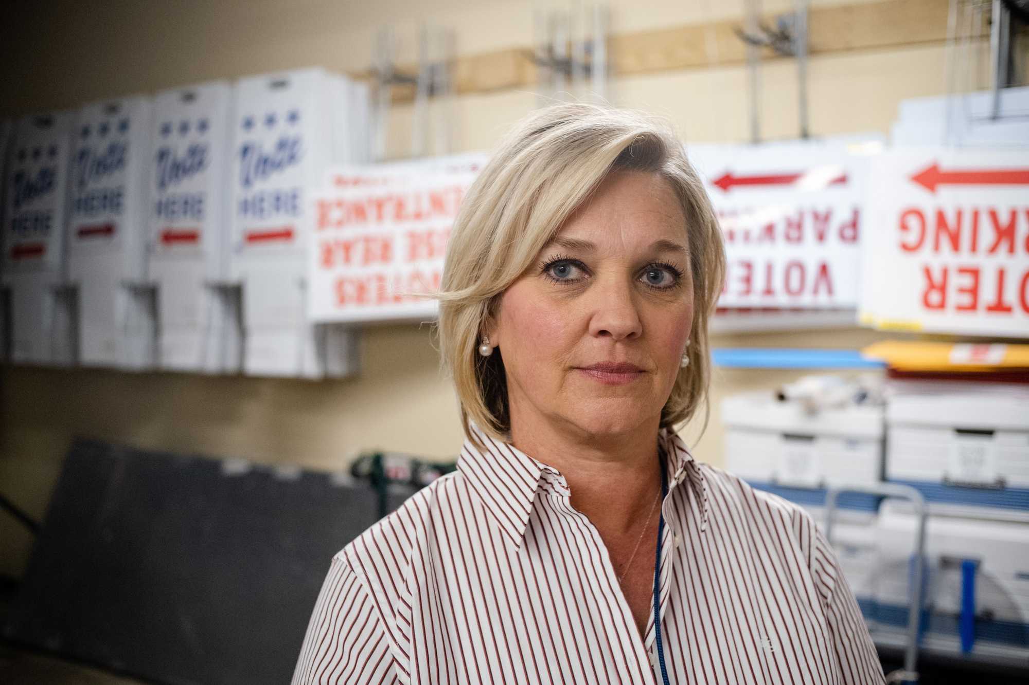 Surry County Board of Elections Director Michella Huff at the Surry County Board of Elections in Dobson, N.C. 