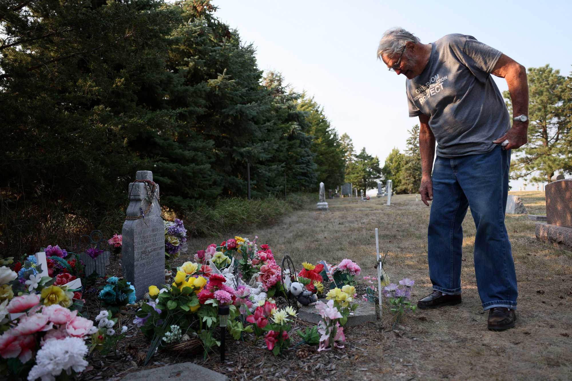 “People who have children, especially, come here,” said Levern Hauptmann, a retired farmer who first heard White Buffalo Girl's story in school as a child.