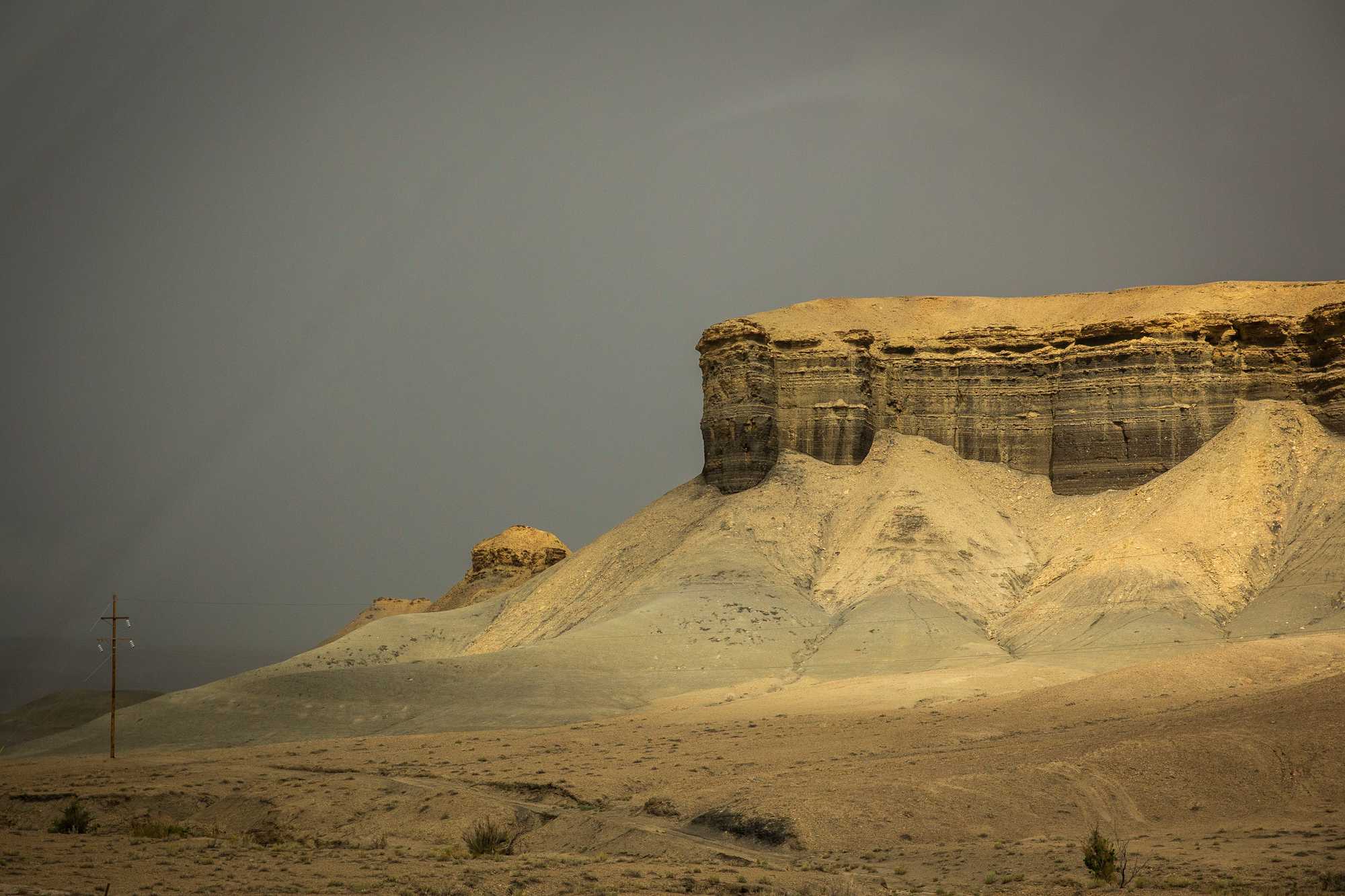 Sandy mountains near the town of Shiprock, N.M.